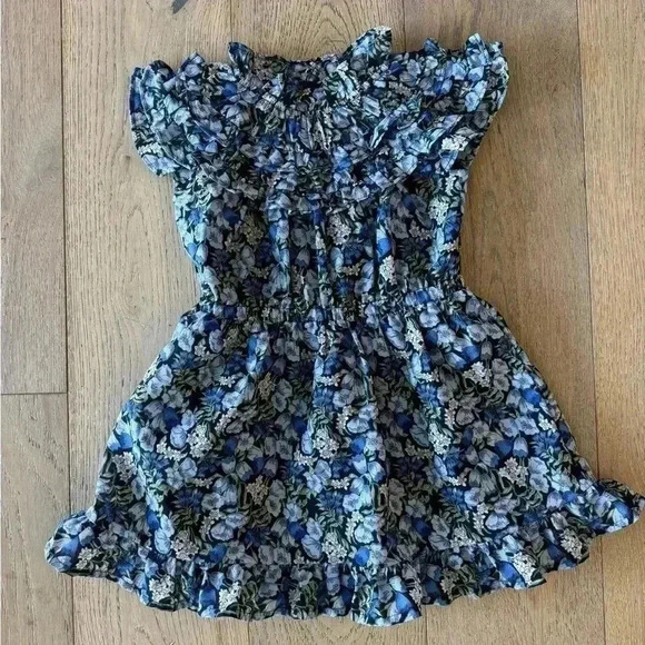 Janie and Jack Girls floral Dress Blue Size18-24 months - Picture 1 of 4
